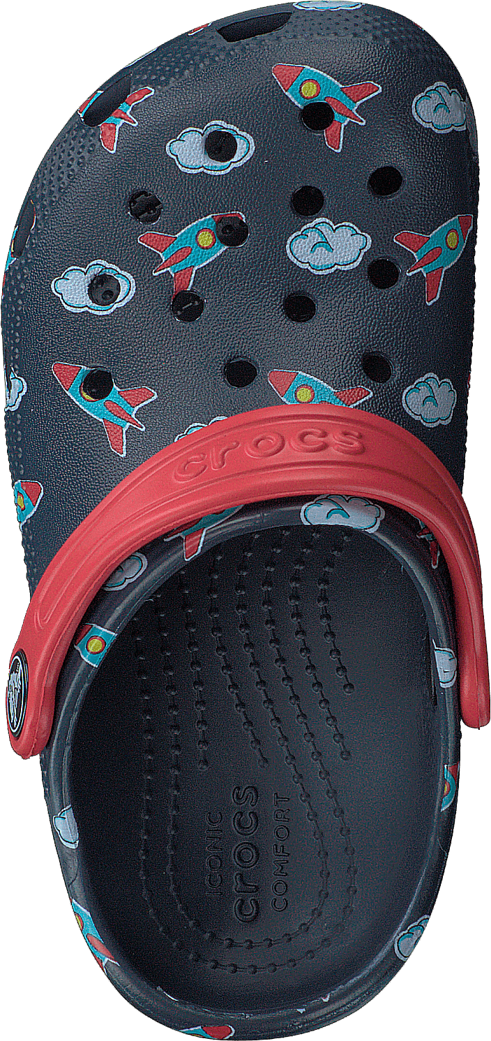 Classic Printed Clog Kids Navy