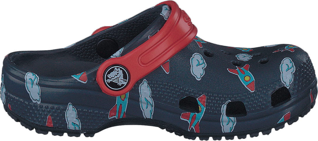 Classic Printed Clog Kids Navy