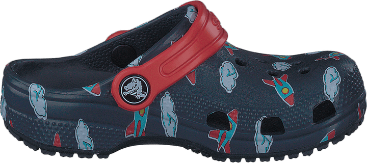 Classic Printed Clog Kids Navy