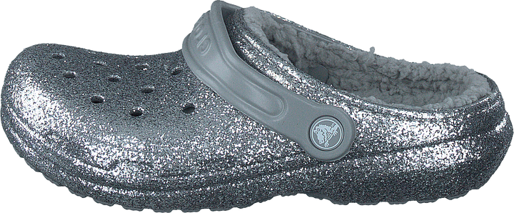 Classic Glitter Lined Clog Kids Silver / Silver