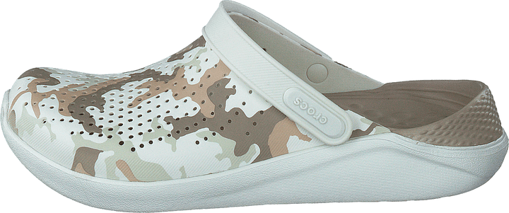 Literide Printed Camo Clog Almost White