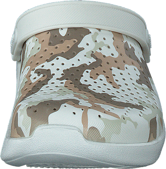 Literide Printed Camo Clog Almost White