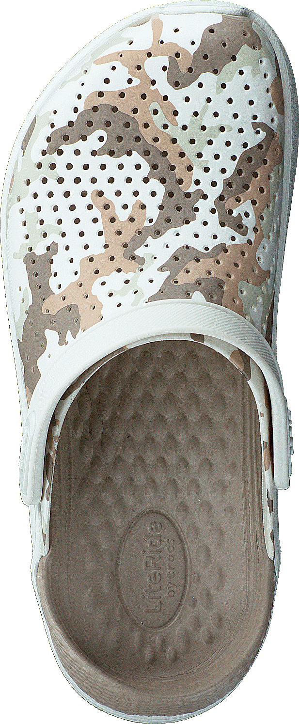 Literide Printed Camo Clog Almost White