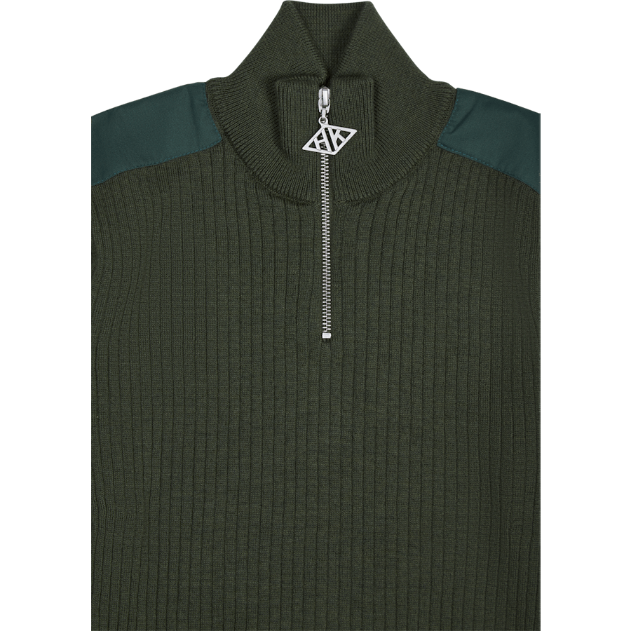 Zip Turtleneck Army Green