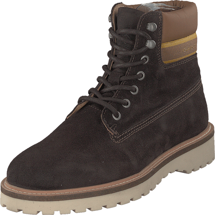 Roden Mid Lace Boot Dk Brown+toffee