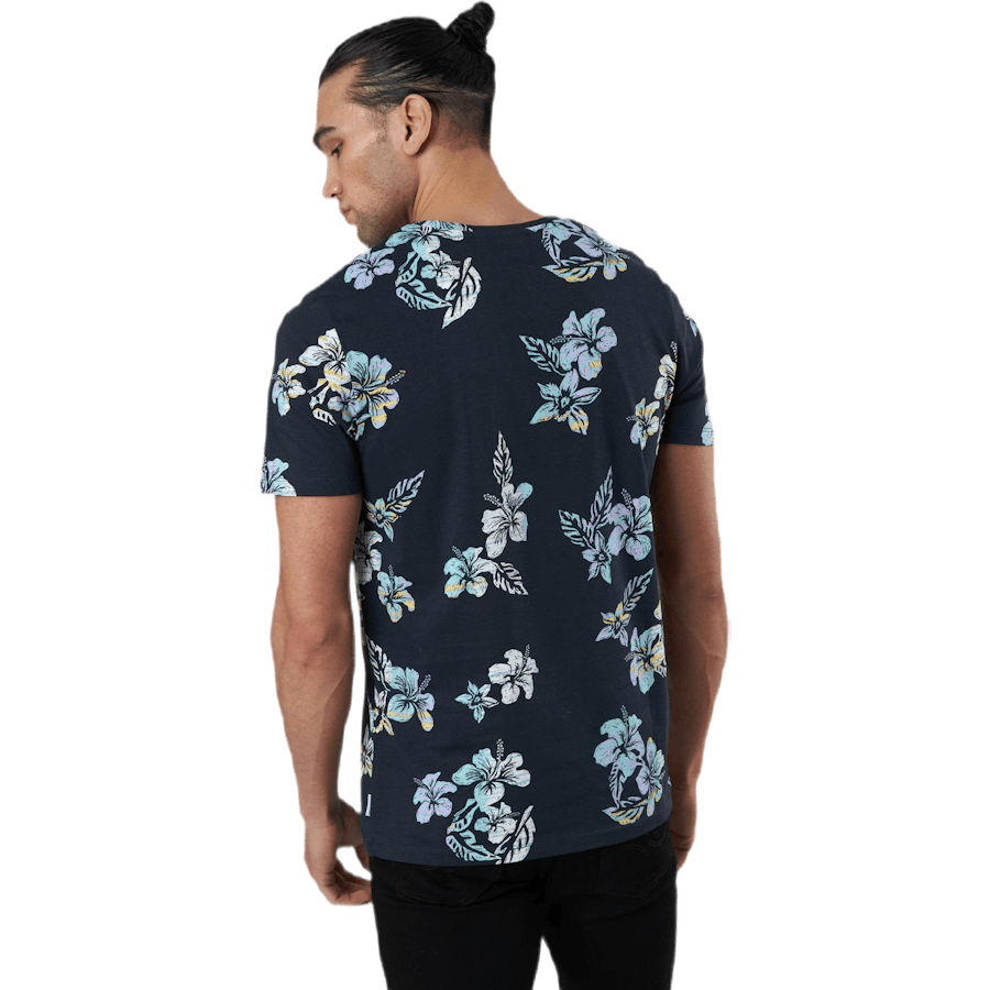 Hazy Aop Tee Ss Crew Neck Dark Navy
