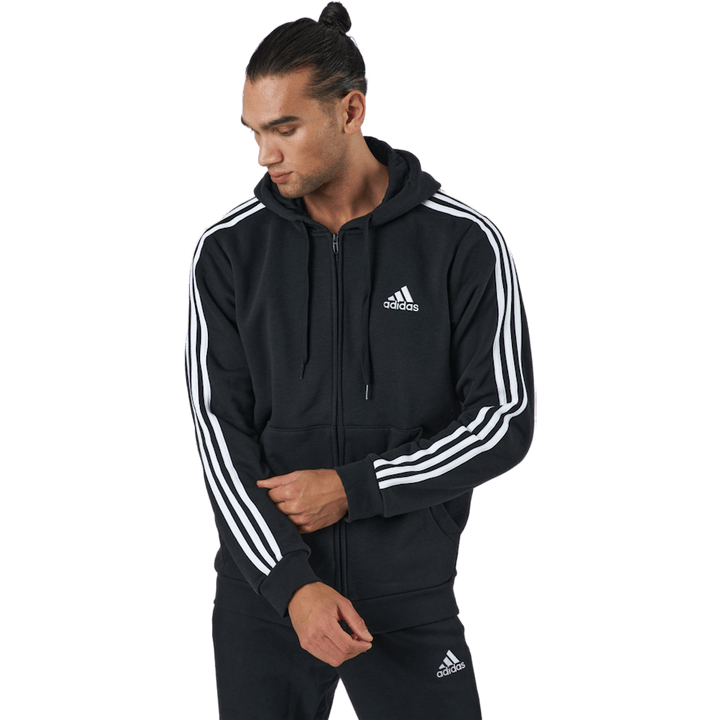 Essentials Felpa con cappuccio a zip intera nera