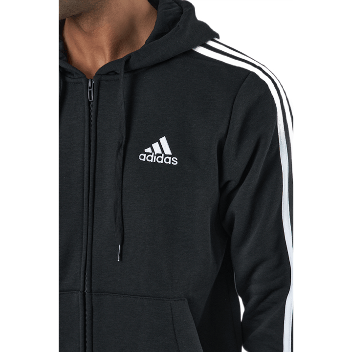 Essentials Felpa con cappuccio a zip intera nera