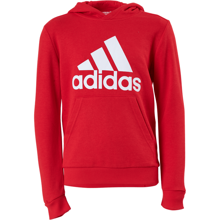 Casaco com capuz Adidas Essentials Big Logo para rapaz, vermelho vivo / branco