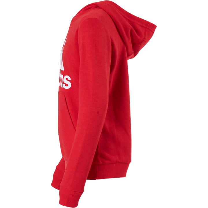 Casaco com capuz Adidas Essentials Big Logo para rapaz, vermelho vivo / branco