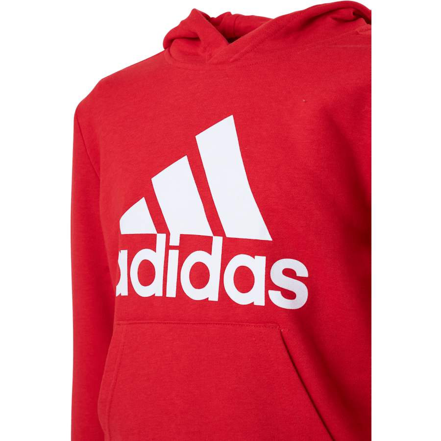Casaco com capuz Adidas Essentials Big Logo para rapaz, vermelho vivo / branco