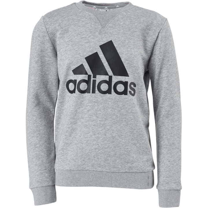 Sweat-shirt Adidas Essentials Big Logo pour garçon, gris moyen chiné / noir