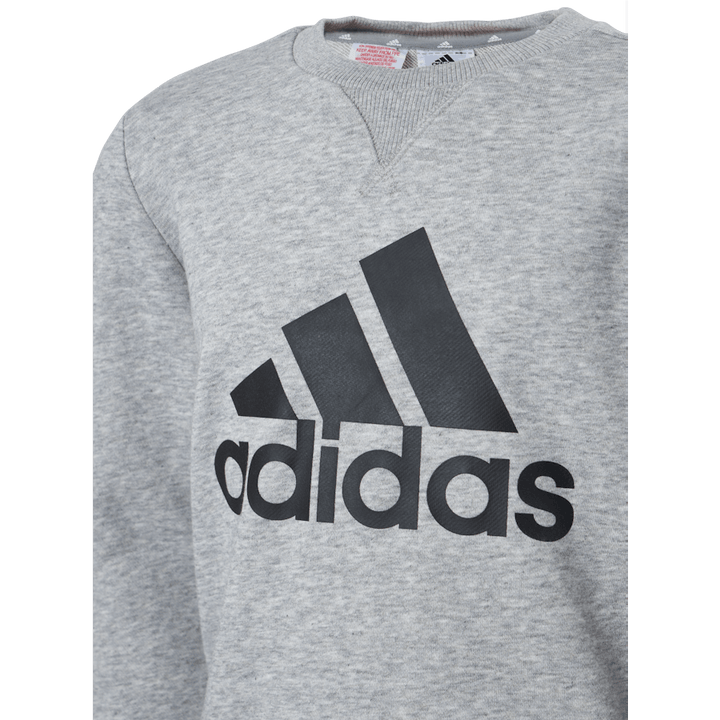 Sweat-shirt Adidas Essentials Big Logo pour garçon, gris moyen chiné / noir