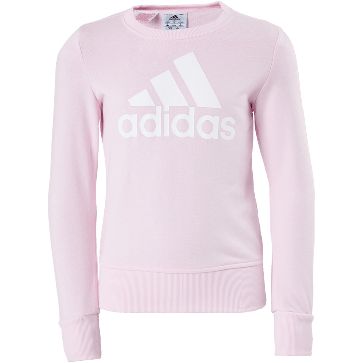 Adidas Girls Essentials Felpa Big Logo Rosa chiaro / Bianco