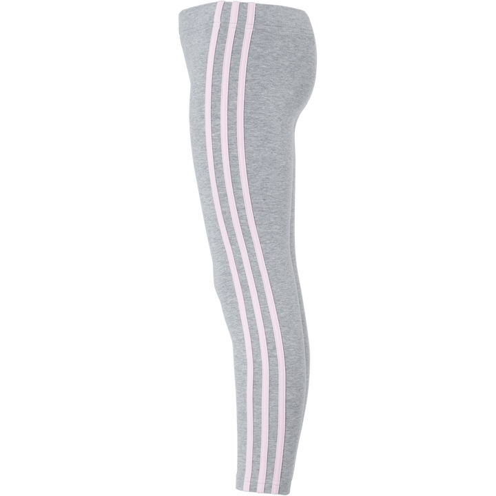 Legging Adidas Essentials 3 Stripes pour fille, gris moyen chiné / rose clair