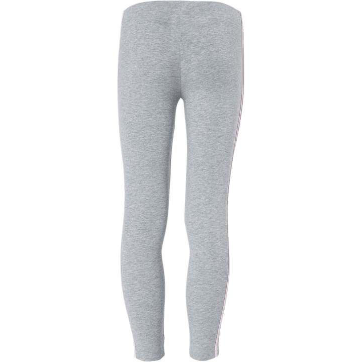 Legging Adidas Essentials 3 Stripes pour fille, gris moyen chiné / rose clair
