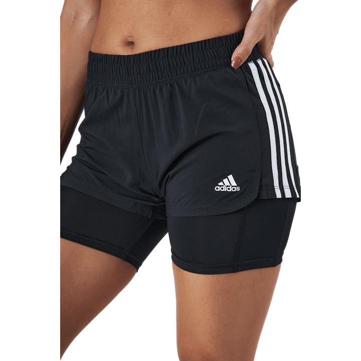 Pacer 3 Stripe Woven 2 In 1 Short Black / White