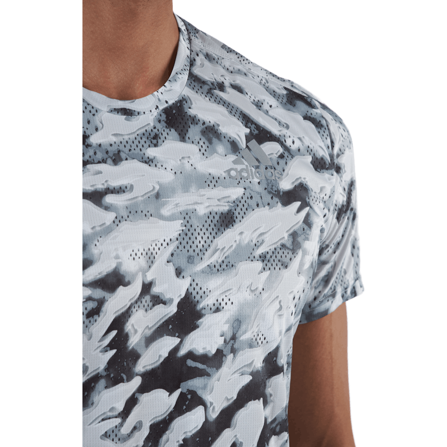 Adidas Fast Graphic Tee Primeblue Men Grey One / White