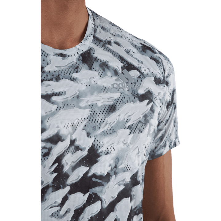 Adidas Fast Graphic Tee Primeblue Men Grey One / White