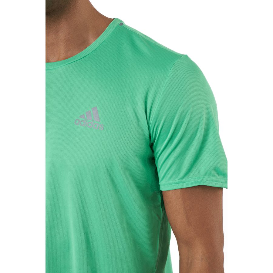 T-shirt Adidas Fast Primeblue pour homme, vert semi-criant / argent réfléchissant