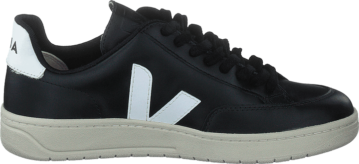 V-12 Leather Black_white Black White