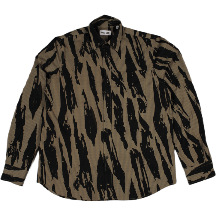 Printed Casual Shirt Bronze