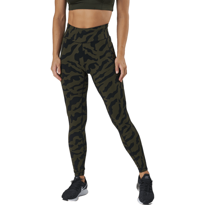 Iconic Printed 7/8 Tights Escape Green