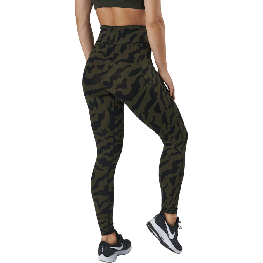 Iconic Printed 7/8 Tights Escape Green