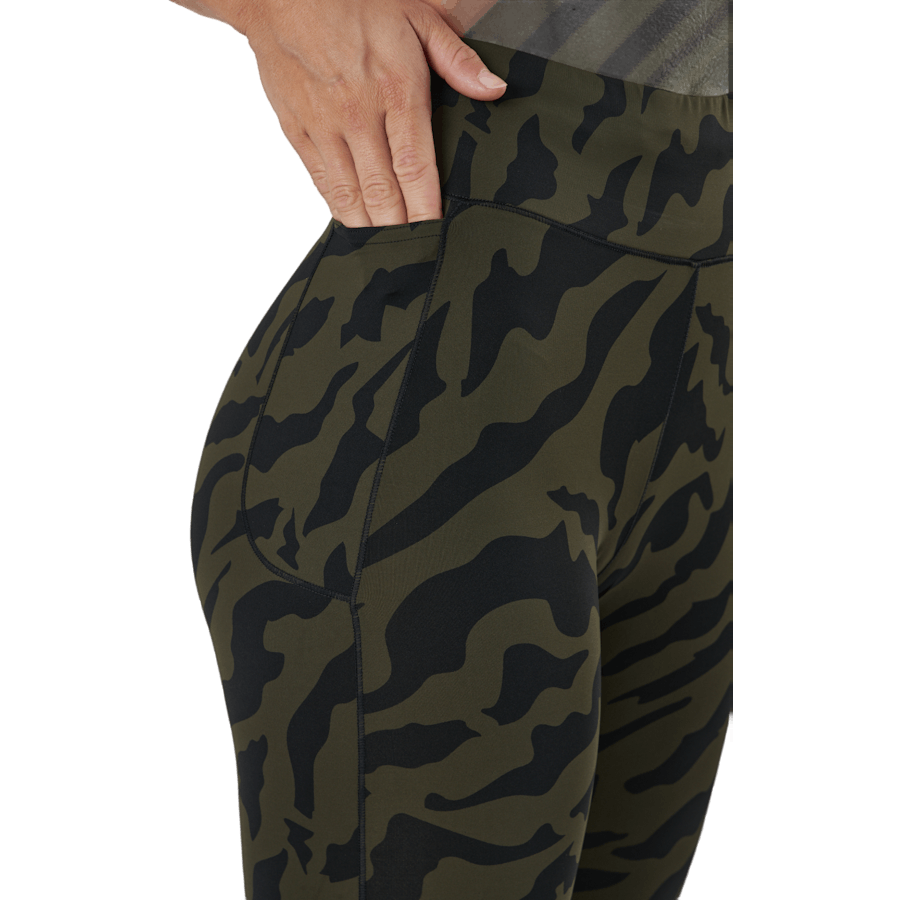 Iconic Printed 7/8 Tights Escape Green