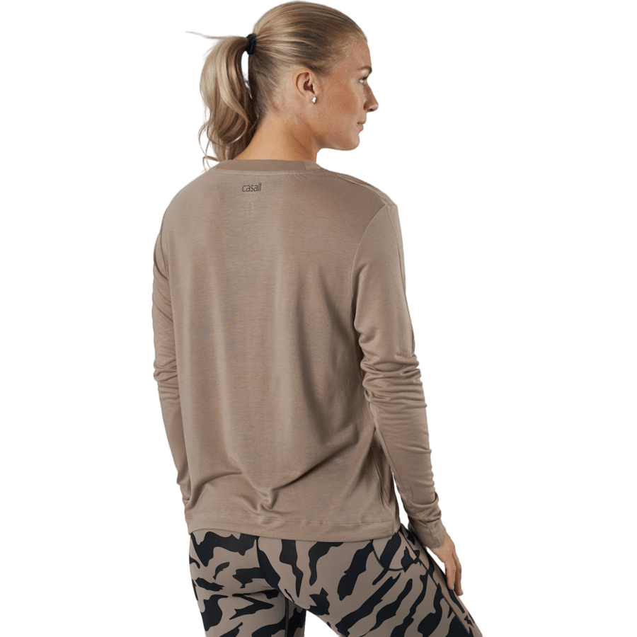 Ease Crew Neck Taupe Grey