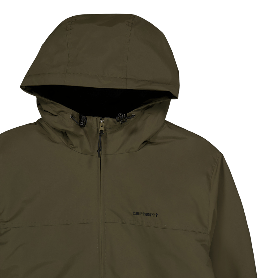 Hooded Sail Jacket 100% Nylon  Cypress / Black