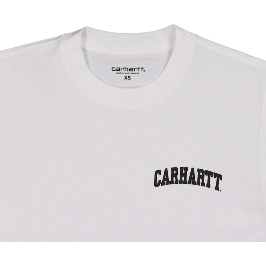 S/s University Script T-shirt  White / Black
