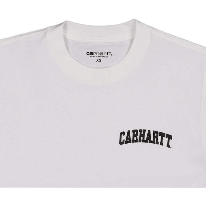 S/s University Script T-shirt  White / Black