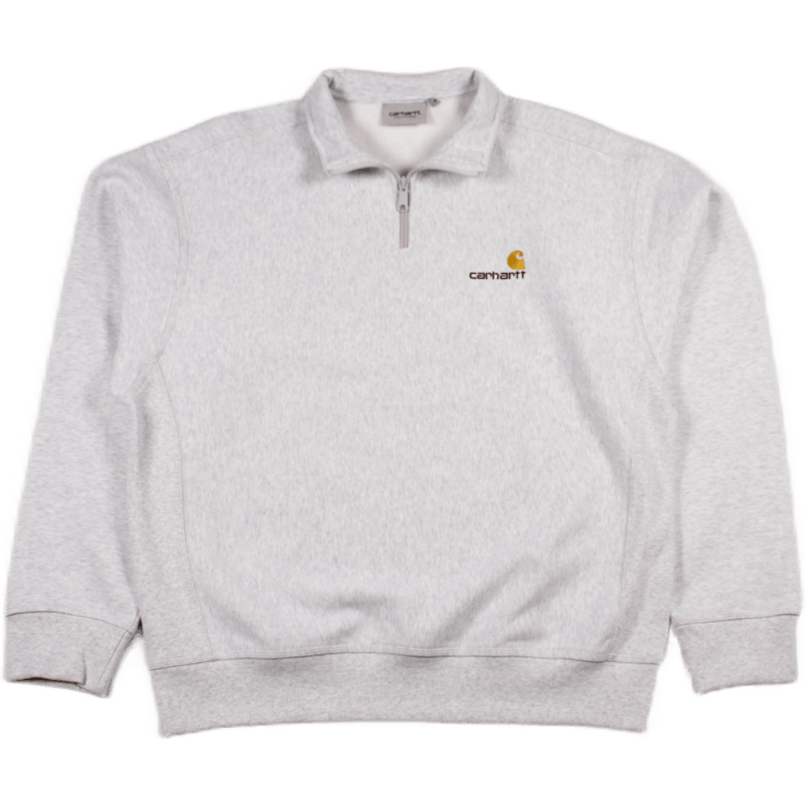Half Zip American Script Sweat Ash Heather
