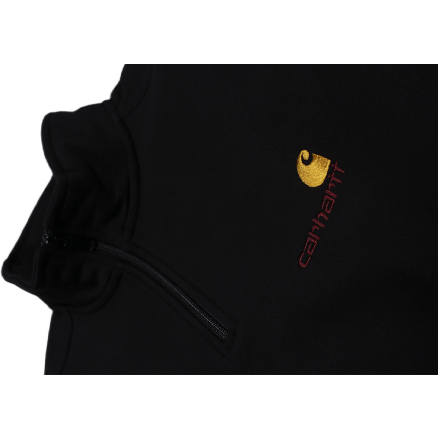 Half Zip American Script Sweat Black