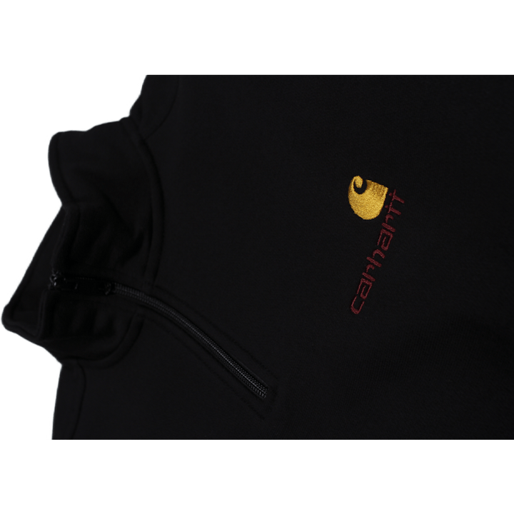 Half Zip American Script Sweat Black