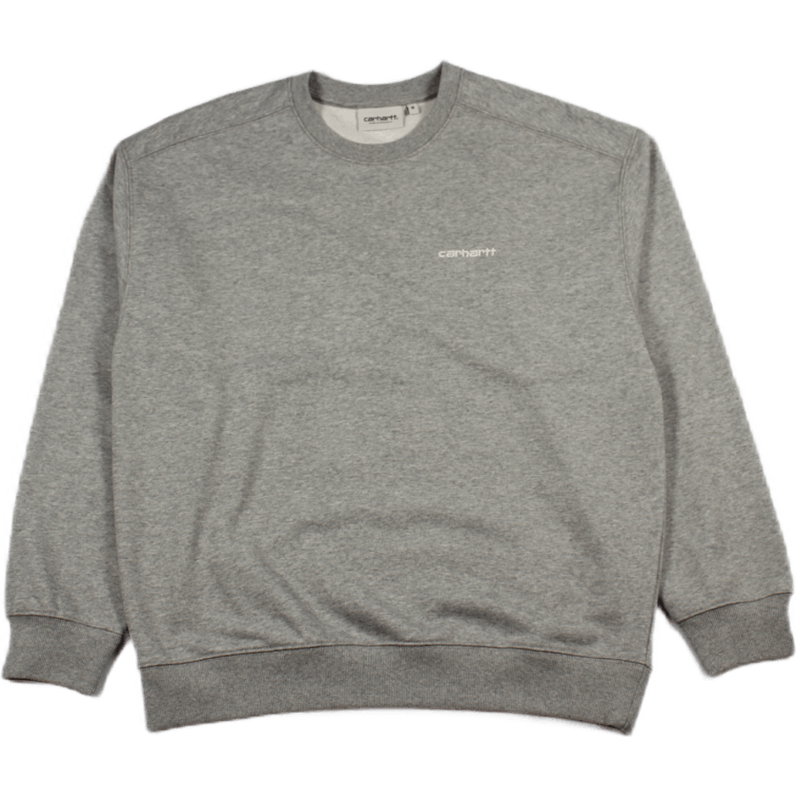 W' Script Embroidery Sweat 57/ Grey Heather / White