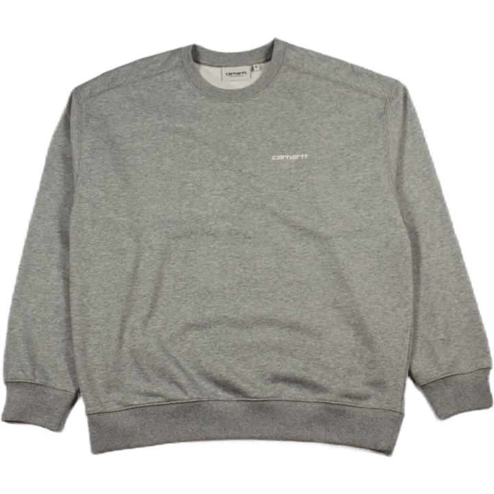 W' Script Embroidery Sweat 57/ Grey Heather / White