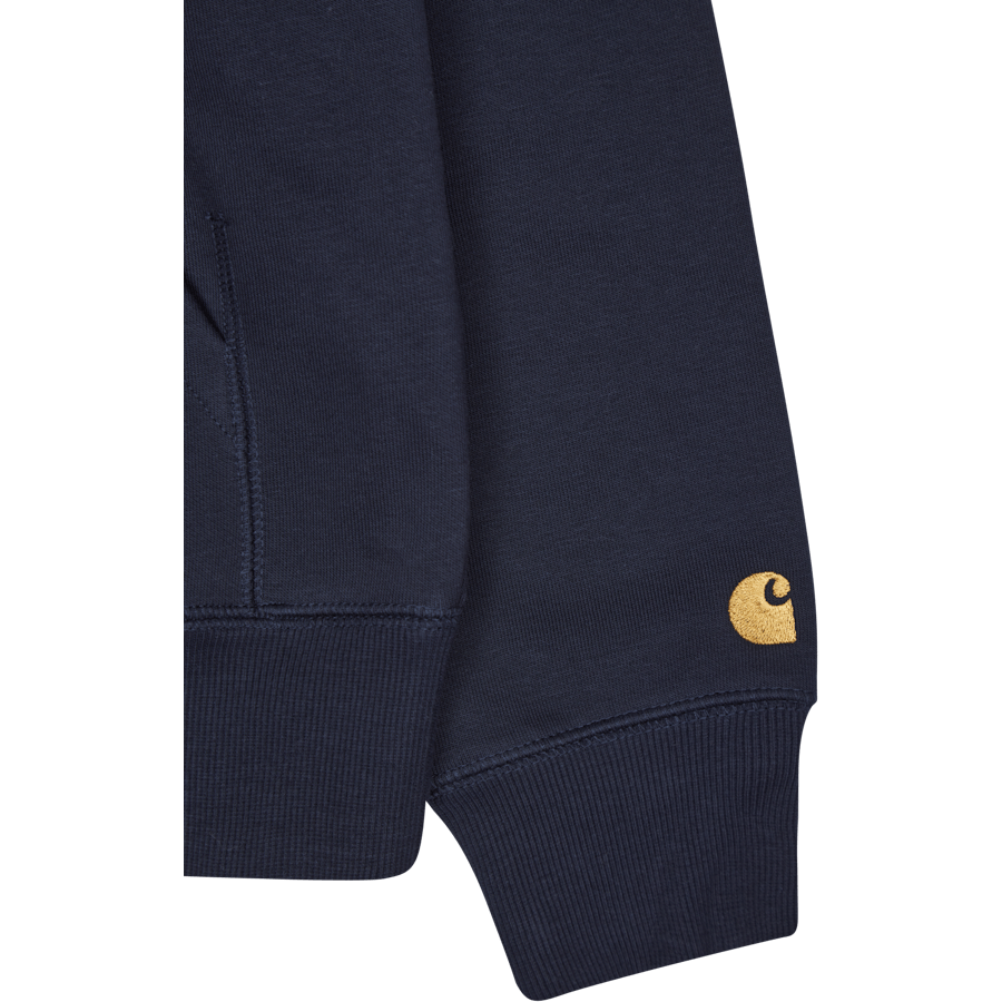 Sweat à capuche Chase en coton/polyester bleu marine foncé / or