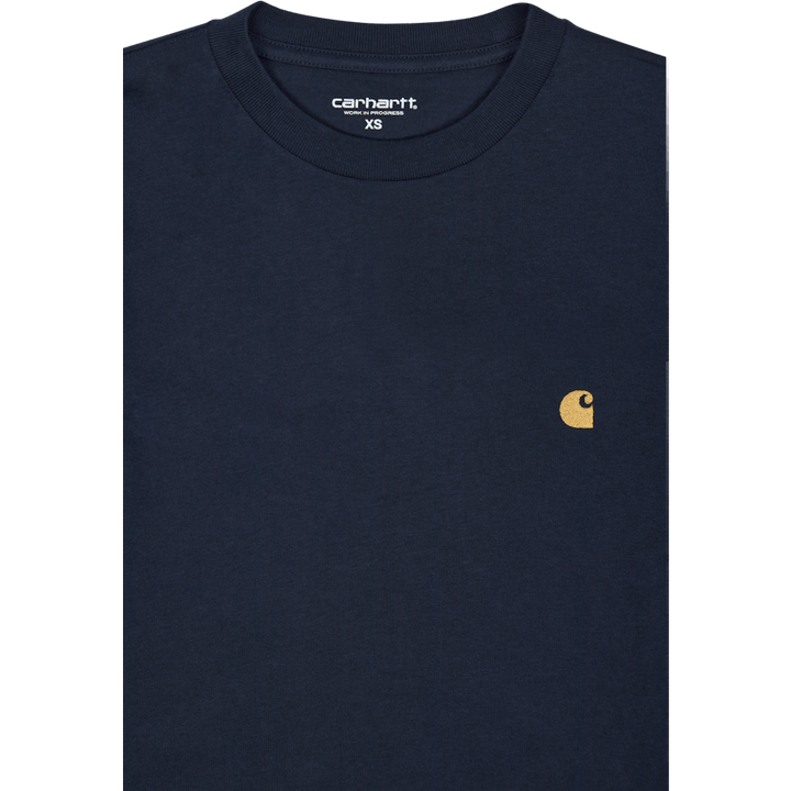 L/s Chase T-shirt 100% Cotton  Dark Navy / Gold
