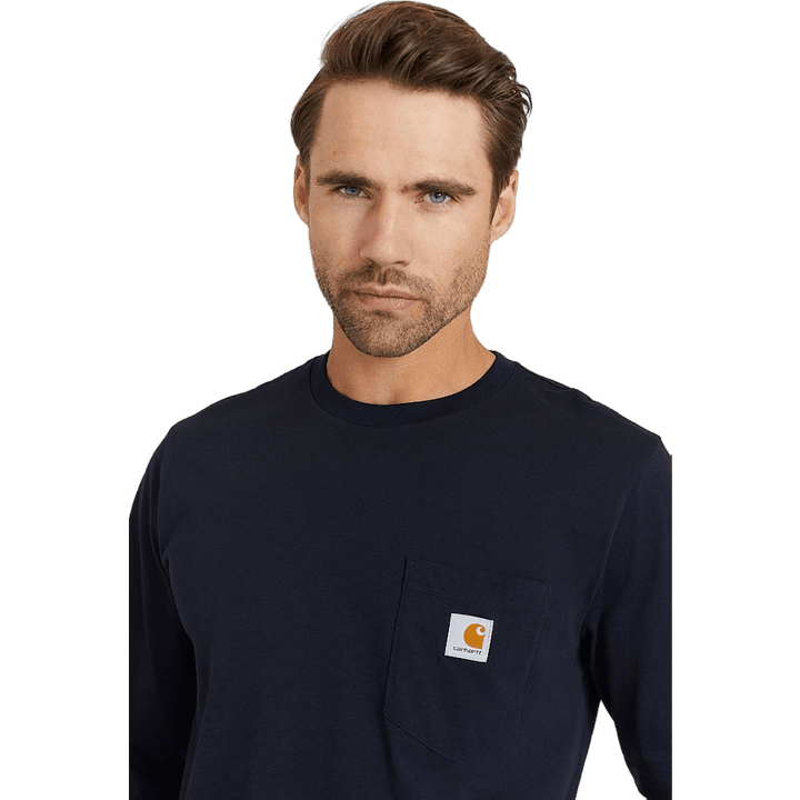 L/s Pocket T-shirt Cotton Sing