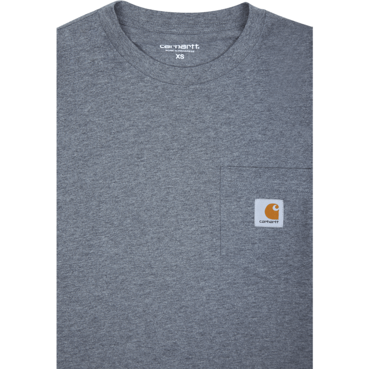 L/s Pocket T-shirt Cotton Sing Dark Grey Heather