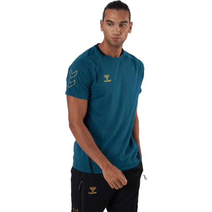Hmlcima Xk T-shirt S/s Blauw Koraal