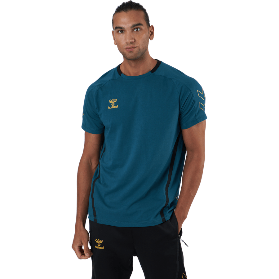 Hmlcima Xk T-shirt S/s Blauw Koraal