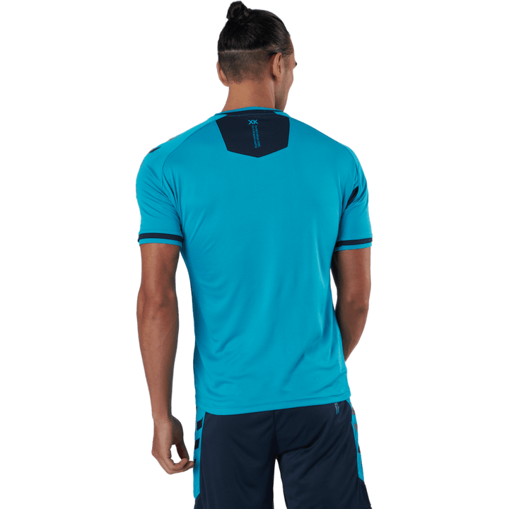 Hmlaction Poly Jersey S/s Atomic Blue/black Iris