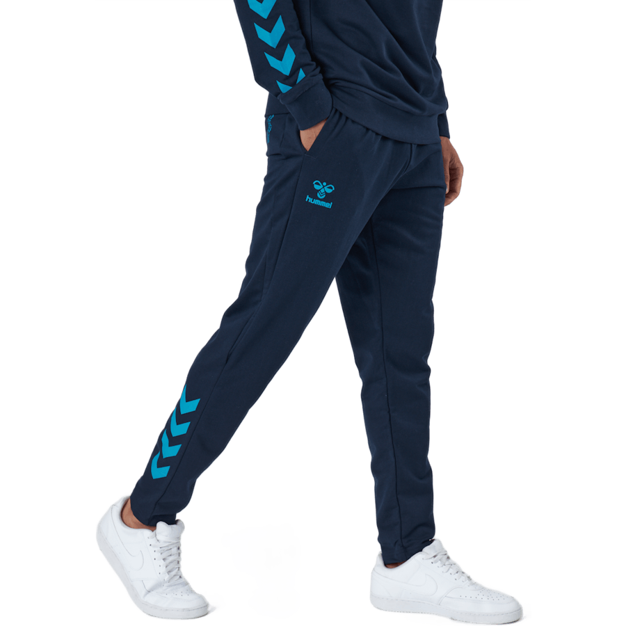 Hmlaction Byxor i bomull Svart Iris/atomic Blue