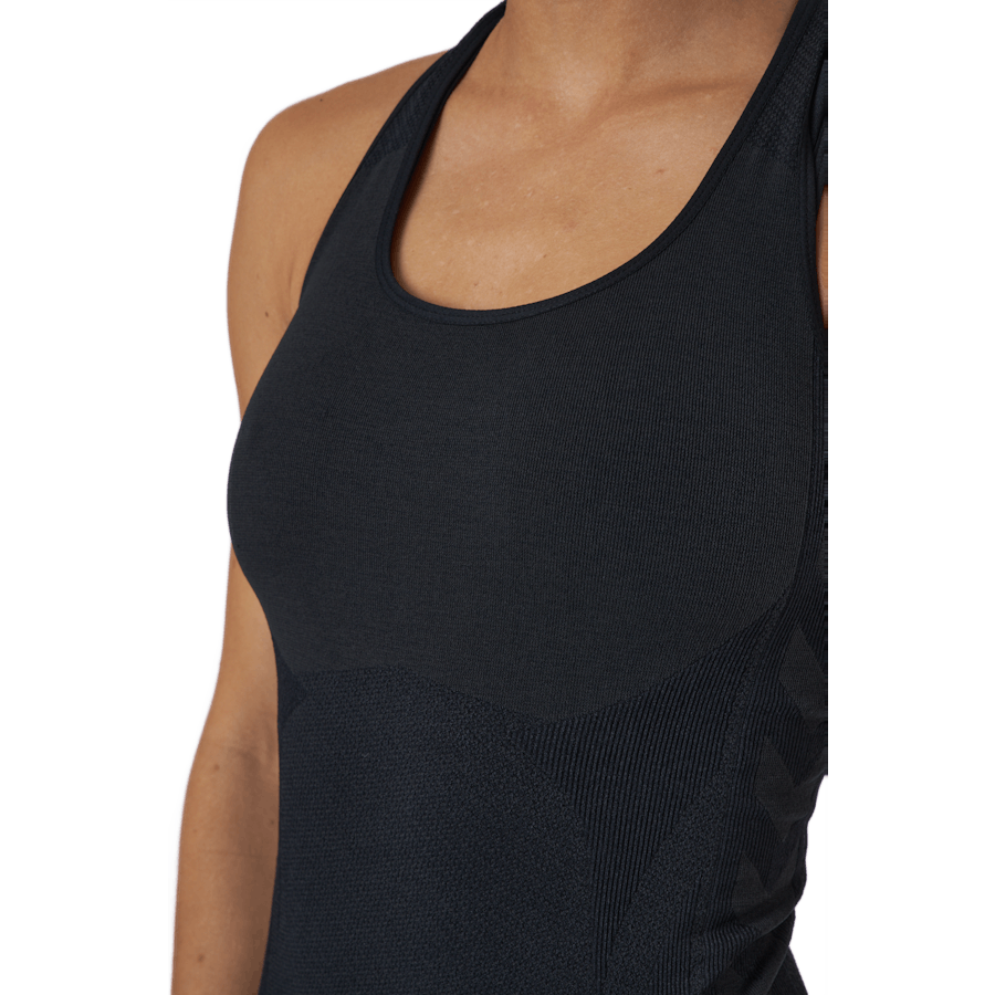 Hmlclea Seamless Top Black Melange