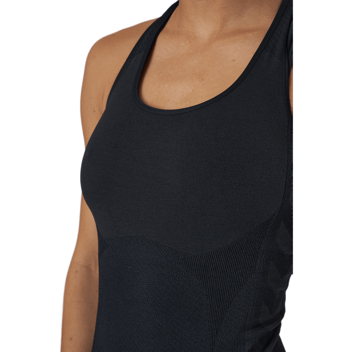 Hmlclea Seamless Top Black Melange