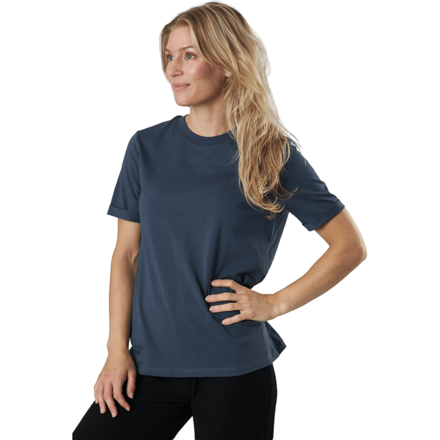 Pcria Ss Fold Up Solid Tee Noo Ombre Blue