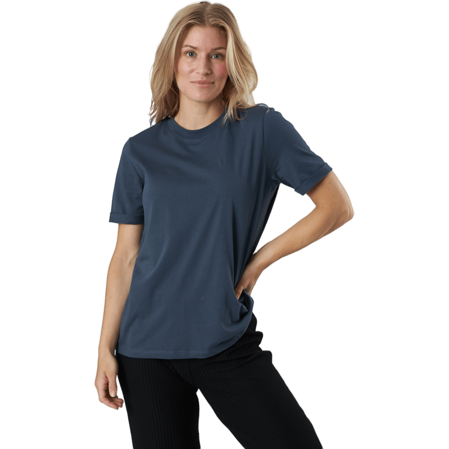Pcria Ss Fold Up Solid Tee Noo Ombre Blue